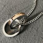 Interlocking Hoop Pendant Stainless Steel Necklace Silver - One Size