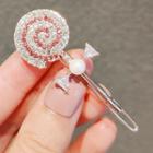Lollipop Faux Crystal Hair Clip Ly294 - Silver - One Size