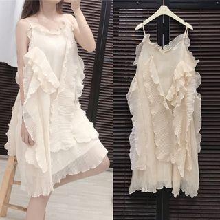 Spaghetti-strap Ruffle Dress