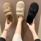 Adhesive Strap Fluffy Shoes