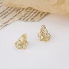 Rhinestone Butterfly Ear Stud E2956 - As Shown In Figure - One Size