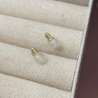 Lightbulb Glass Alloy Earring 01 - 1 Pair - Earrings - White & Green - One Size