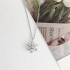 Snowflake Rhinestone Pendant Alloy Necklace 1 Pc - Necklace - Silver - One Size
