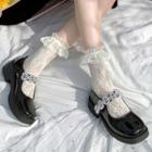 Chunky Heel Lace Strap Mary Jane Shoes