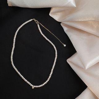 Genuine Pearl Choker Necklace As Shown In Figure - One Size