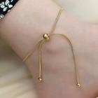 Stainless Steel Anklet 1 Pc - Gold - One Size