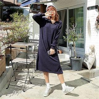 V-neck M Lange Long Pullover Dress