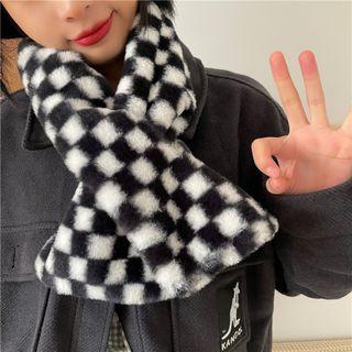 Check Fleece Scarf
