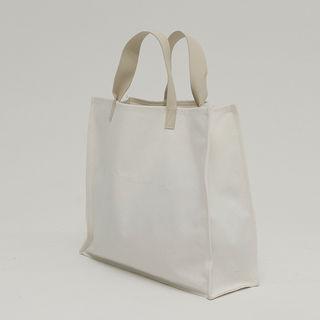 Boxy Canvas Shopper Bag Ivory - One Size