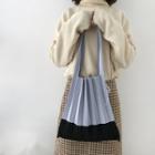 Two-tone Knit Tote Bag