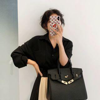 Pocket-detail Slit-back Shirt