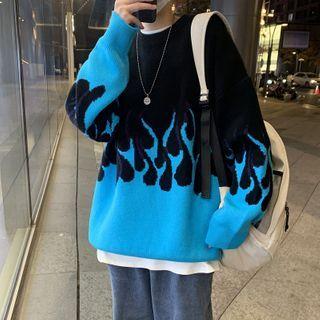 Fire Print Sweater