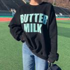 Butter Milk Letter Sweatshirt