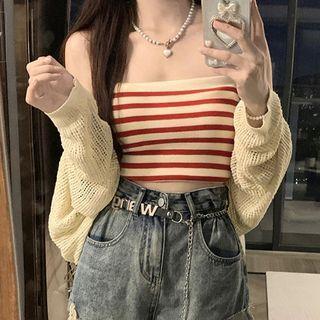 Knit Cardigan Cardigan - Off-white - One Size