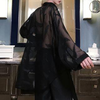 Long-sleeve Mesh Shirt