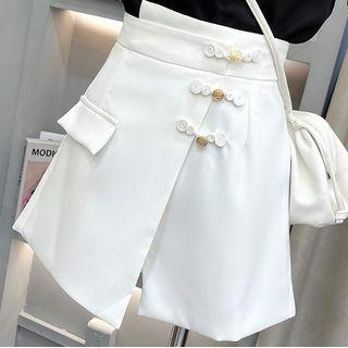 Mini A-line Skort / Contrast Trim Blouse