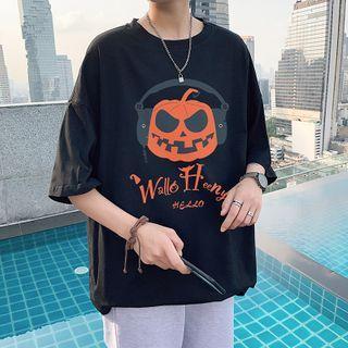 Pumpkin Printed Short-sleeve T-shirt