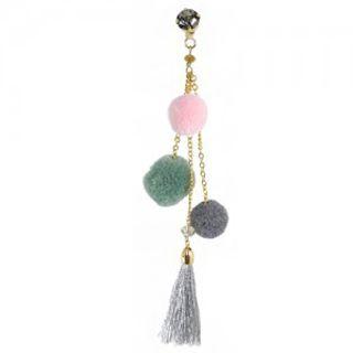 Tassel & Pompom Drop Earring (1 Pcs) One Size
