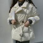 Belted Double-breasted Padded Jacket