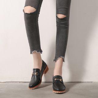 Low Heel Snaffle Loafers