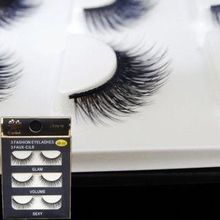 Set Of 3 Pairs: False Eyelashes