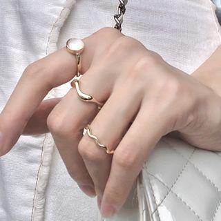 Set: Alloy Ring (assorted Designs) Set Of 3 - 0598a - Alloy Ring - One Size