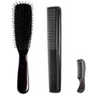 Set Of 3: Plastic Hair Brush / Comb (assorted Designs)