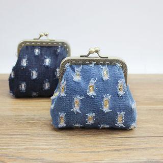 Ripped Denim Coin Purse