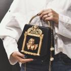 Metal Angel Chain Strap Beaded Cross Bag