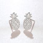 Rhinestone Pineapple Stud Earring Pineapple - One Size