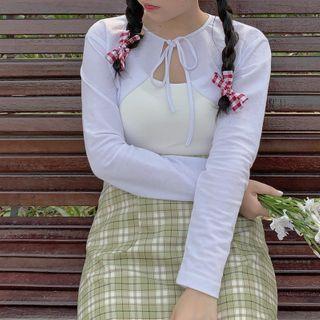 Lace Up Cropped Light Jacket