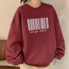 Barcode Print Sweatshirt