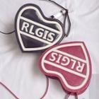 Heart-shaped Patent Shoulder Bag