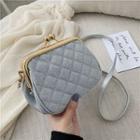 Quilted Snap Clasp Crossbody Bag
