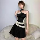One-shoulder Camisole Top / Mini A-line Skirt