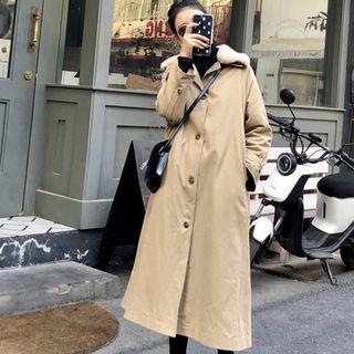 Faux-fur Collar Long Coat