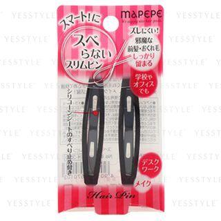 Mapepe - Slim Hair Pin (black) (about 6.4 Cm) 2 Pcs