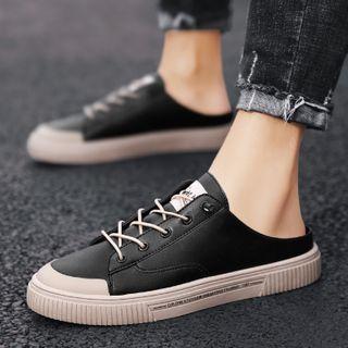 Faux Leather Mule Sneaker