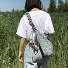 Plaid Crossbody Tote Bag