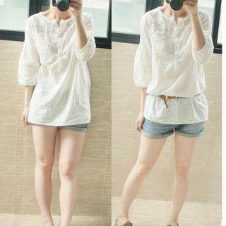 Lace Panel Blouse (2 Designs)