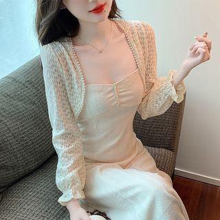 Lace Light Jacket / Spaghetti Strap Dress