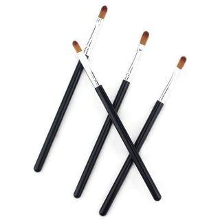 Lip Makeup Brush Lip Brush - Silver & Black - One Size