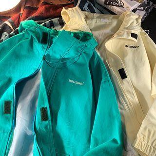Lettering Adhesive Strap Jacket