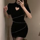 Chain Detail Skinny Dress