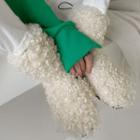 Lug-sole Drawstring Faux-fur Boots