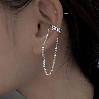 Chain Strap Ear Cuff 1 Pc - Silver - One Size