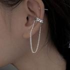 Chain Strap Ear Cuff 1 Pc - Silver - One Size