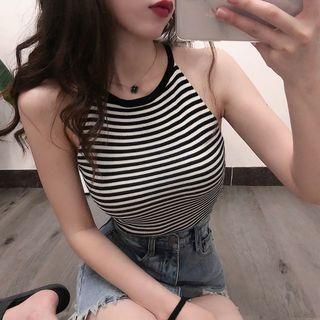 Sleeveless Halter Tank Top