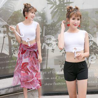 Tied Tankini With Scarf