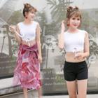 Tied Tankini With Scarf